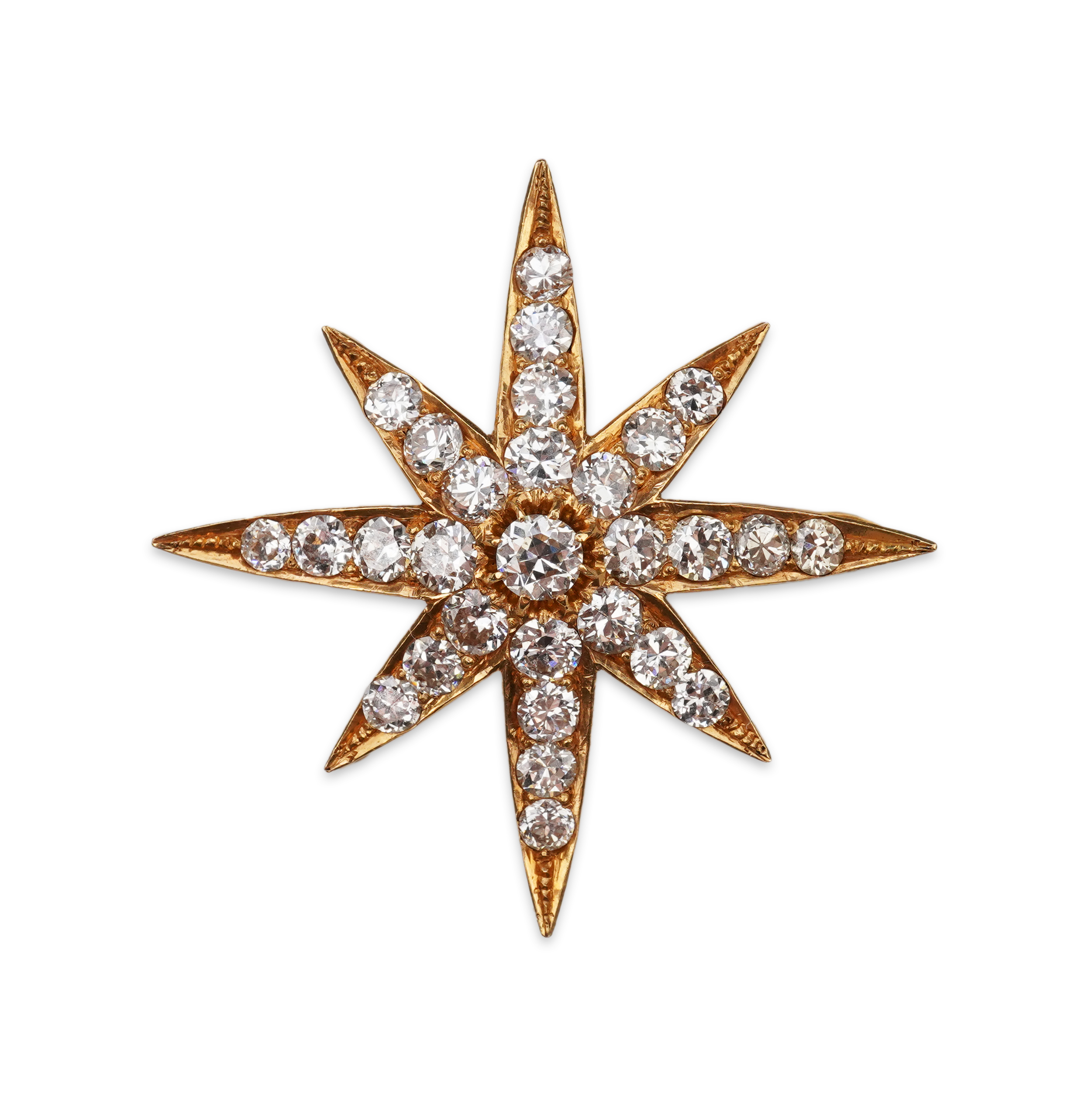A diamond brooch, early 20th century
